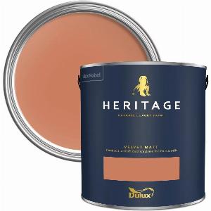 Dulux Heritage Velvet Matt Paint 1L Inca Orange High Quality Matt Emulsion Paint