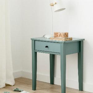 Table de chevet vert enfant 1 tiroir Bonnet
