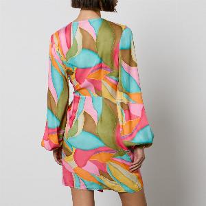 Never Fully Dressed Vienna Printed ECOVERO Mini Dress  UK 10