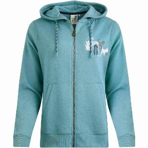 Weird Fish Franchises Graphic Full Zip Hoodie Mineral Blue Size 20
