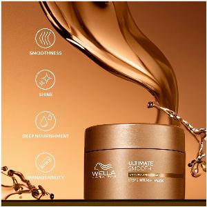 Wella Professionals Ultimate Smooth Hair Mask with Squalane  Omega 9 for Dry Dull  Frizzy Hair 75ml