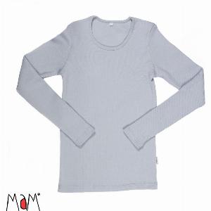 MaM Top Langarm aus Wolle M Bright Silver