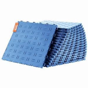 VEVOR Garage Tiles Interlocking 12 x 12 x 053 inch 25 Pack Garage Floor Covering Tiles NonSlip DoubleSided Texture Garage Flooring Tiles for Garages Basements Repair Shops Blue