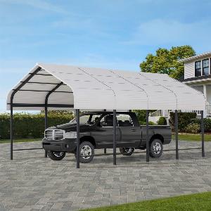 SUNJOY 12x20 Heavy Duty Metal Carport Gazebo with Ceiling Hook