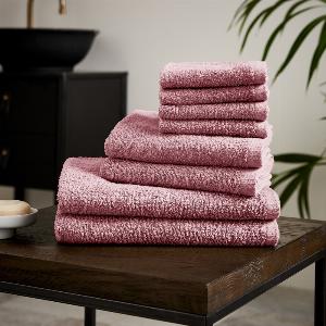 Enjoy 59 Discount on Catherine Lansfield Set of Eight Quick Dry Pink Towels