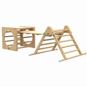 TP ActiveTots Pikler Style Wooden Climbing Frame with Bridge