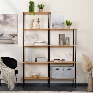 Home Deluxe Étagère INDU Oiled Oak L x l x h 140 x 35 x 196 cm