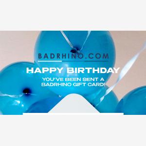 Carte cadeau anniversaire Badrhino  de 10 à 150  à 180  maintenant