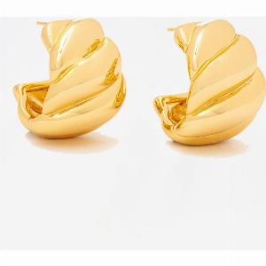 Enjoy 25 Discount on Chunky Gold Wave Earrings Today