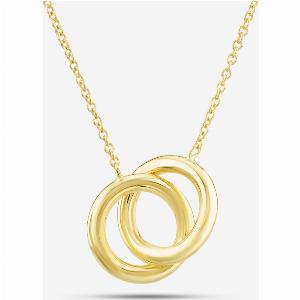 9ct Yellow Gold Interlinked Rings Necklace Now 300  Save 14