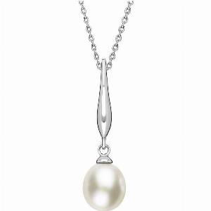 Sterling Silver White Pearl Pod Top Drop Pendant