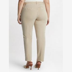 Fiorella Rubino  Pantaloni chino beige in cotone stretch Taglia 45 ora 4830