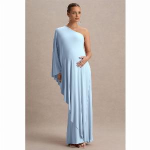 Save 17 on Waves PowderBlue Maternity Maxi with OneSleeve Cape