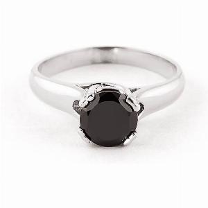 Black Diamond Annika Solitaire Ring 10 ct in 18ct White Gold
