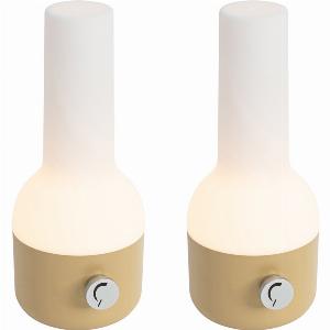 Lot de 2 lampes de table dextérieur dorées et blanches LED rechargeable  4895  au lieu de 7995