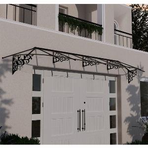 15â6 x 2â11 Palram Canopia Lily 4700 Black Clear Large Door Canopy 473m x 088m