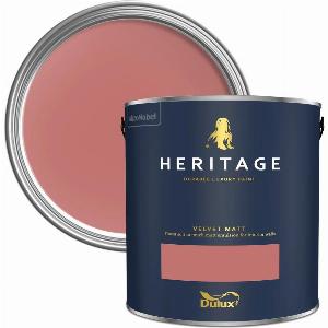 Dulux Heritage Velvet Matt Paint 1L Coral Pink High Quality Matt Emulsion Paint