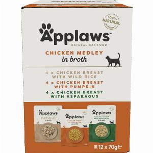 APPLAWS Pouch mit Brühe Huhn mit Kürbis 12 x 70g