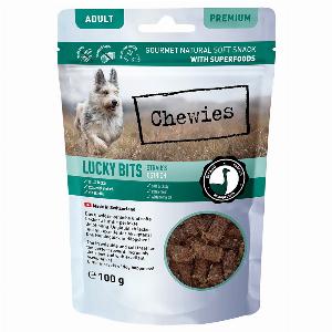Chewies Lucky Bits Adult pour chien  autruche 100 g