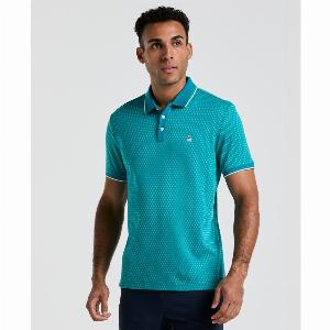 Allover Mini Jaquard Polo Shirt In Exotic Plume
