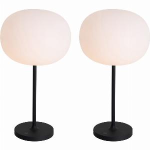 Sconto del 35 su Set di 2 lampade da tavolo bianche e moderne Maloi