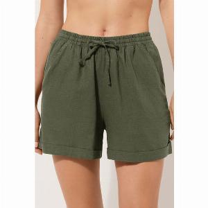 Calzedonia Pantacourt en lin et viscose Femme Taille L