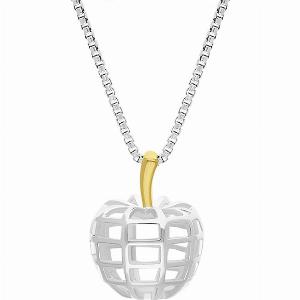 Sterling Silver 18ct Yellow Gold Plated House  Garden Apple Small Pendant