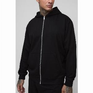 Felpa oversize nera con zip e cappuccio ora a soli 6 sconto 79