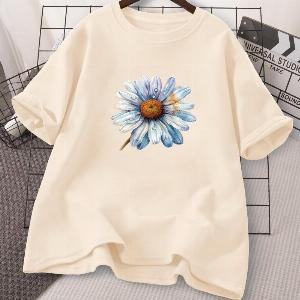Sunflower Thermal Patches Custom Logo Hoodies Clothes Stickers Diy TShirt Parches Ropa Heat Transfer 3D Stickers Patch