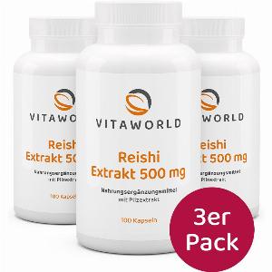 Reishi Extrakt 500 mg 3er Pack 300 Kapseln jetzt nur 5190  13 