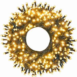 Luci Natale 1000 LED Bianco Caldo  Catena da 100 Metri per Esterni e Interni