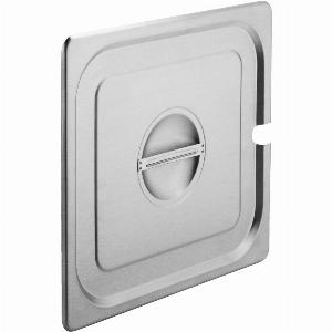 Couvercle pour bac GN 23 Pro avec logement pour cuillère PULSIVA Dimensions GN 23 355x327 cm Lxl inox