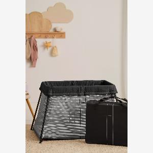 Lit parapluie léger  Noir et mesh avec draphousse inclus