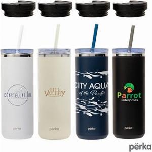 12 Promotional Perka Trent 18 oz Double Wall Stainless Steel Hot
