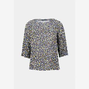 zero Bluse geblümt mit 34 Arm  BlackCream