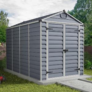 6 x 10 Palram Canopia Grey Skylight Plastic Shed 185m x 304m