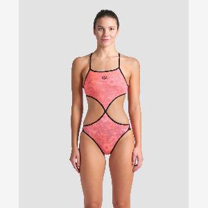 arena Badeanzug  Damen  black multibright coralblack