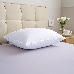 Hush Haven Tencel Patterned Pillow Case and Cover Size 75x1 cm  White  White