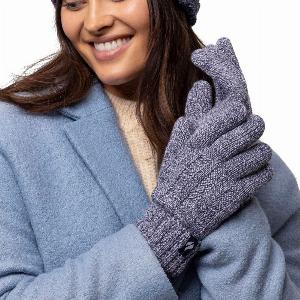 Get 27 off Ladies Navy Twist Thermal Gloves for warmth and comfort this season