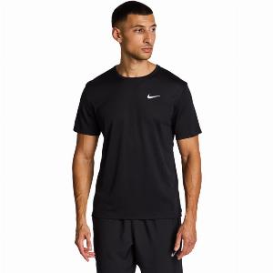 Nike Miler Men TShirts Black Size M Poly Jersey