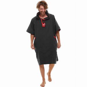 Red Equipment Mens Quick Dry Microfibre Changing Robe  Grey