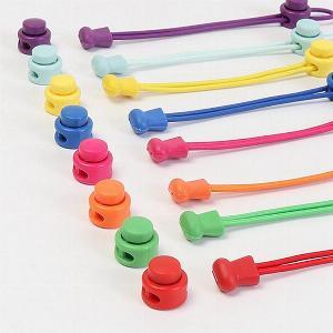 Lacets élastiques ronds pratiques en plastique adaptés à tous les types de chaussures