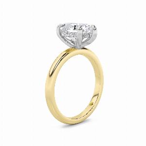 Fez Lab Grown Hidden Halo Marquise Shape Diamond Engagement RIng  18K Yellow Gold 1 110 ct tw