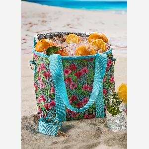 Kühltasche  türkis  bunt  gemustert  Gr Einheitsgröße von Goldner Fashion