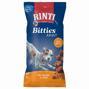 RINTI Bitties Adult Snack per cani  Set  3 x 75 g Pollo  Formaggio