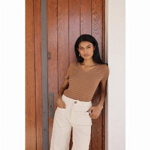 Moda Mare Positano Sconto del 27% su tshirt a righe colore marrone taglia XL