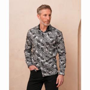 Monochrome Peacock Feather Shirt Size S Now 72 Was 120 Save 40
