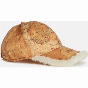 Cappellino in nylon con eco pelliccia Geo Classic