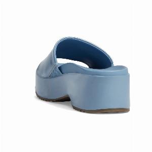 Vionic Trista Patent Synthetic Womens Slide Sandals in Blue Shadow Size UK 6 now 1429