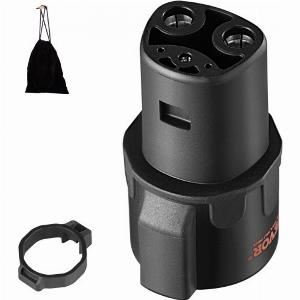 VEVOR J1772 to Tesla Charger Adapter 80 Amp 240V AC SAE J1772 EV Charging Adapter to Tesla Plug with Storage Bag AntiDrop Lock IP65 Material Compatible with Tesla Model 3 Y S X